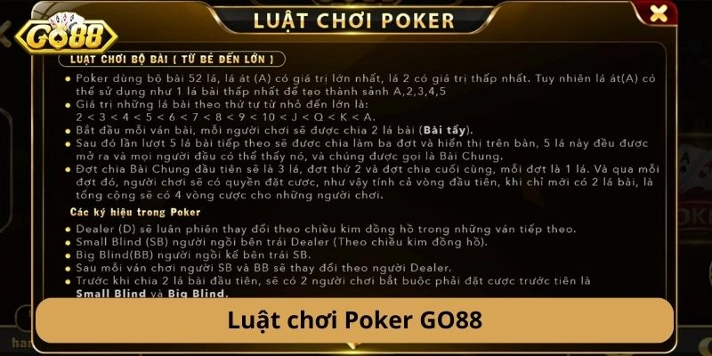 Cách tham gia Poker GO88