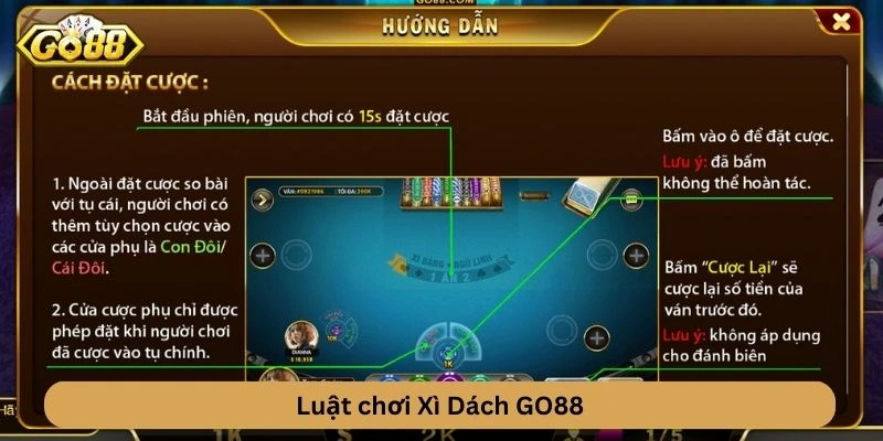 Cách tham gia Xì Dách GO88